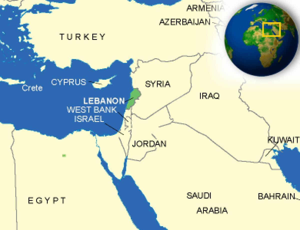 لبنان در نقشه