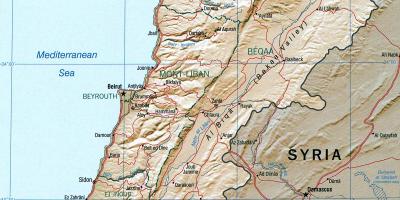 نقشه از لبنان جغرافیا