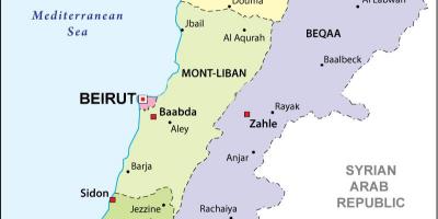 نقشه سیاسی لبنان